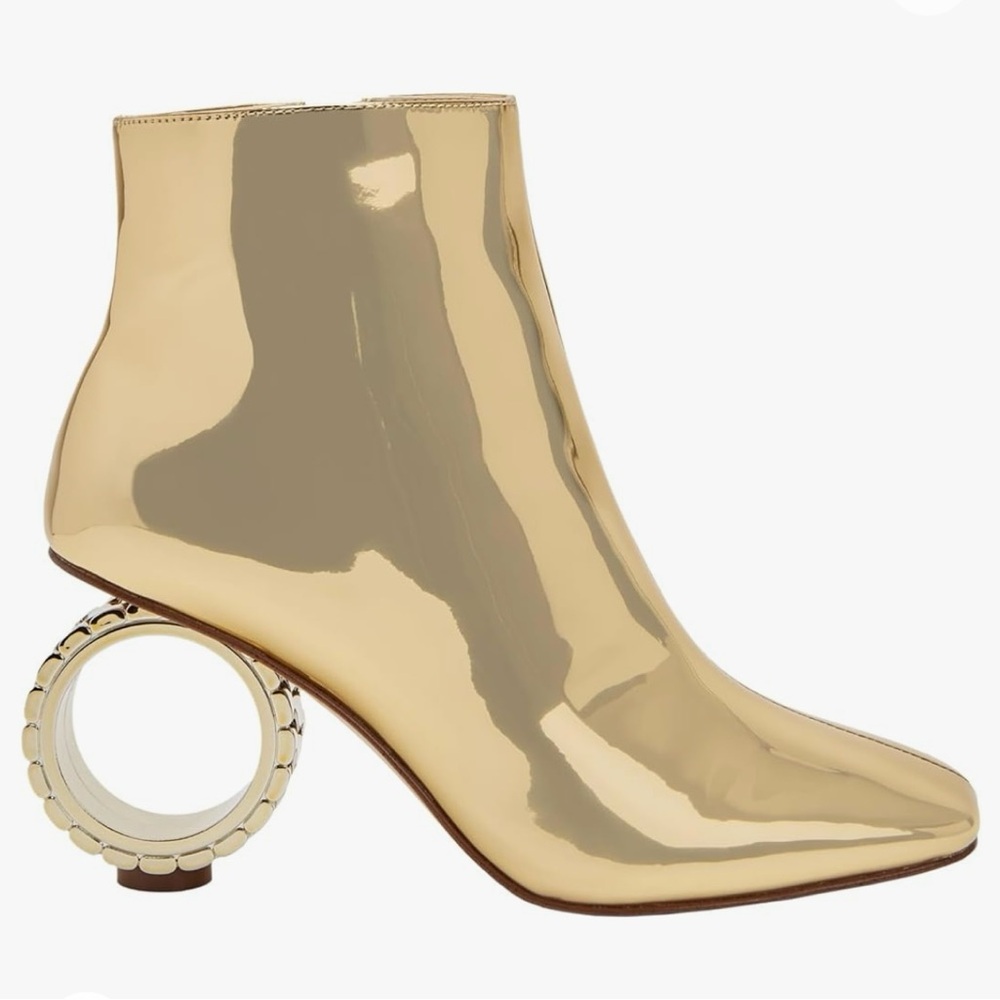 Katie Perry Linkys Golden Booties sz 5 1/2